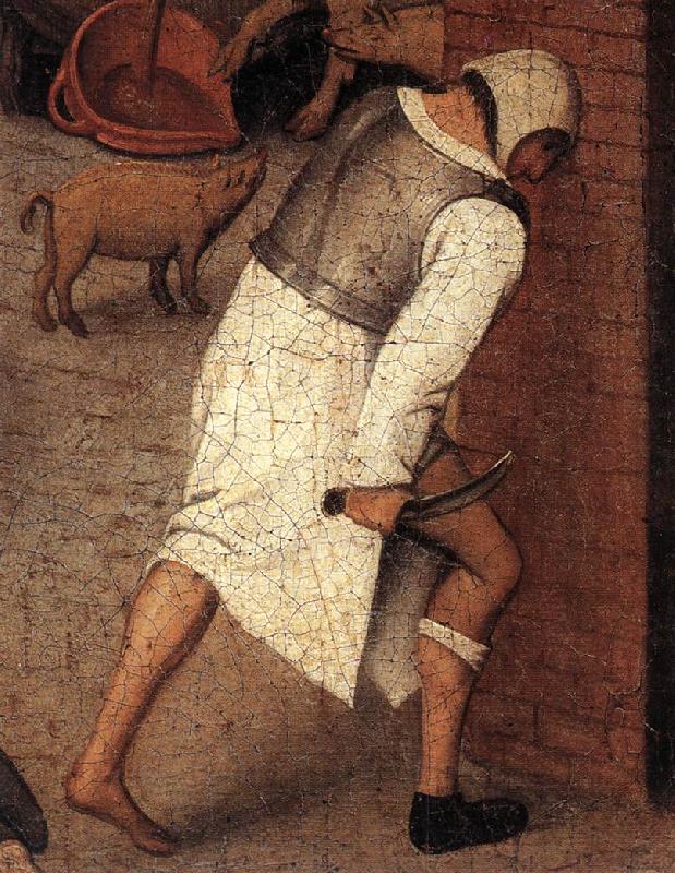 BRUEGHEL, Pieter the Younger Proverbs (detail) ftqq France oil painting art